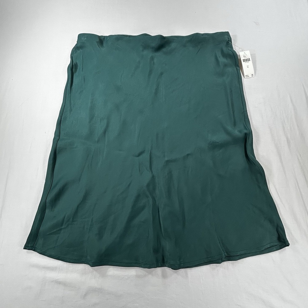 NEW Anthropologie The Tilda Knee-Length XL Slip Skirt Teal Green Midi $98